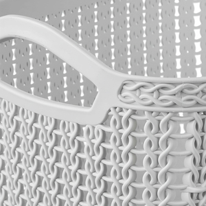 Panier de rangement en plastique ELE-GATE taille L, design tricoté, pour la maison et le bureau - Product Image 1
