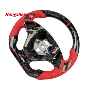 Hongsheng 2016 2020 Chevrolet Camaro Corvette C7 Tùy chỉnh màu Đỏ giả mạo sợi Carbon tay lái LED hiển thị Da Đục Lỗ - Product Image 3