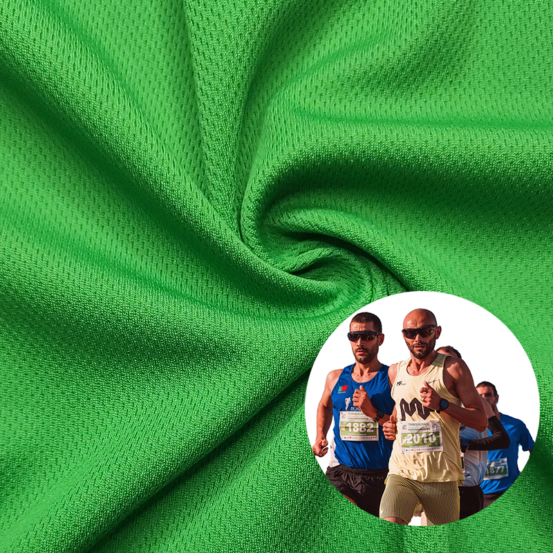 Polyester Sports Fabric Quick-Dry Lightweight Knit Men Women Kids
