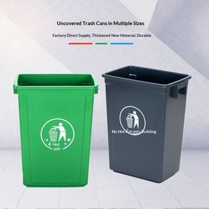 Contenedor <span class=keywords><strong>de</strong></span> <span class=keywords><strong>Basura</strong></span> Cilíndrico <span class=keywords><strong>de</strong></span> Plástico sin Tapa, Capacidad Superior a 12L, para Cocina, Oficina, Hogar y Uso Comercial, Contenedor <span class=keywords><strong>de</strong></span> Residuos para Exteriores - Product Image 1