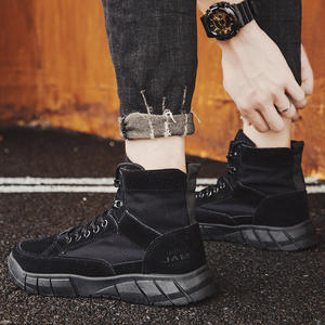 Chaussures de randonnée décontractées noires pour hommes, à enfiler, avec empeigne en daim respirant, style chaussette, prix de gros, dernières nouveautés - Product Image 3