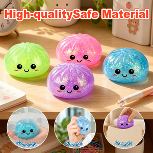 Juguetes Blandos Antiestrés 2026: Dumplings y Bollos con Cara Sonriente al Vapor, Juguetes de Comida con Kit de Vaporera - Product Image 6