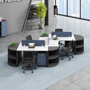 2024 mới nội thất văn phòng phong cách đơn giản kính Trung tâm cuộc gọi văn phòng mô-đun không gian làm việc tủ bảng điều khiển máy trạm - Product Image 1