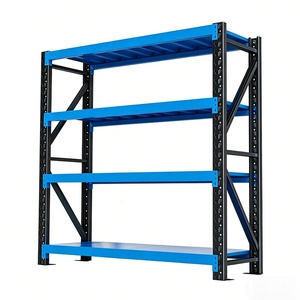 Estanterías Industriales Ajustables de 120 kg/Nivel, Sistema de Estanterías Metálicas de Acero sin Pernos, Estanterías Apilables para Almacenamiento, Sistema de Estanterías para Almacenes - Product Image 1