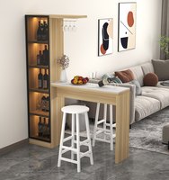 Table de bar amovible en panneaux de MDF, style européen moderne, pour salon, entrée, cuisine, cloison, armoire à vin
