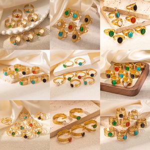 <b>Ring</b> with micro-inlaid flowers Priority Shipping Option Custom Stone Color Certified High Precision Polishing Mixed wholesale - Product Image 1