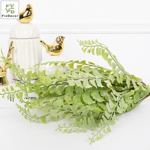 Wholesale 50CM Artificial Silk Plants Fern Stem Branch Green <strong>Leaves</strong> for Floral Arrangements Wedding <strong>Table</strong> Home Decoration - Product Image 5
