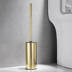 Support de sol <span class=keywords><strong>doré</strong></span> pour hôtel et maison, poignée miroir polie, <span class=keywords><strong>brosse</strong></span> de <span class=keywords><strong>toilette</strong></span> - Product Image 2