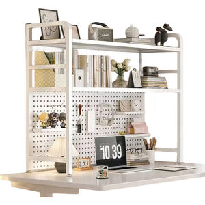 Tamaño personalizable, estructura en H moderna, hierro y madera, estantes de almacenamiento de escritorio para estudiantes, estantería, estante de placa de cavidad - Product Image 1