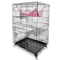 Nouvelle conception moderne de cages d'élevage pour chats solides avec plateau en plastique, maison pour chats d'intérieur à 4 étages