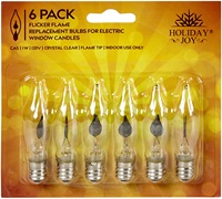 Ampoules LED de remplacement en verre Flicker Flame C18 E12 2700K Blanc chaud doux 30000 heures pour les lumières de chaîne de jardin en extérieur 12 pièces