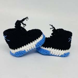 Suela blanda Slip on High Top Shoes Botines <span class=keywords><strong>de</strong></span> bebé Calcetines <span class=keywords><strong>de</strong></span> <span class=keywords><strong>ganchillo</strong></span> Zapatos para 0-3 meses - Product Image 4