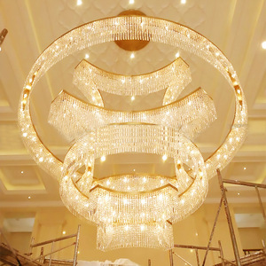 Lustre moderne en acier inoxydable avec pendentif en forme d'oiseau, grand modèle LED pour hall d'hôtel, télécommande, variateur d'intensité, lumière du jour 5000K réglable - Product Image 2