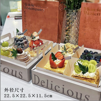 Boîtes à friandises en papier transparent Conteneur à gâteaux Boîtes d'emballage de dessert à cupcake transparent