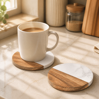 Sous-verres modernes en marbre, tapis et dessous de plat écologiques ronds pour table, cuisine, maison, mariage