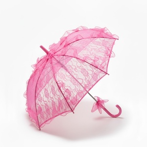 Bride Accessories Manual Open Close Lace Wedding Umbrella Vintage Decoration Lace Umbrella for Wedding - Product Image 5