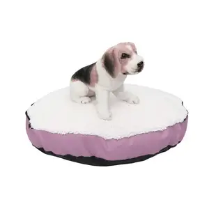 Removable Detachable Round Pet Hooded Security Purple Colors Dog Cave Bed