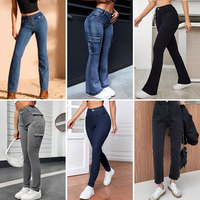 Nouvelle Collection 2025 Jeans Skinny Femme Seconde Main Vente en Gros Vêtements Usagés Pantalons en Denim Longs en Balles