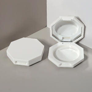 Envase cosmético octogonal de plástico blanco vacío para resaltador Corrector Sombra de ojos Blush - Product Image 4