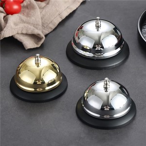 Stainless Steel Food Service Bell With Non Slip Base For Restaurant Bar Use - Product Image 1