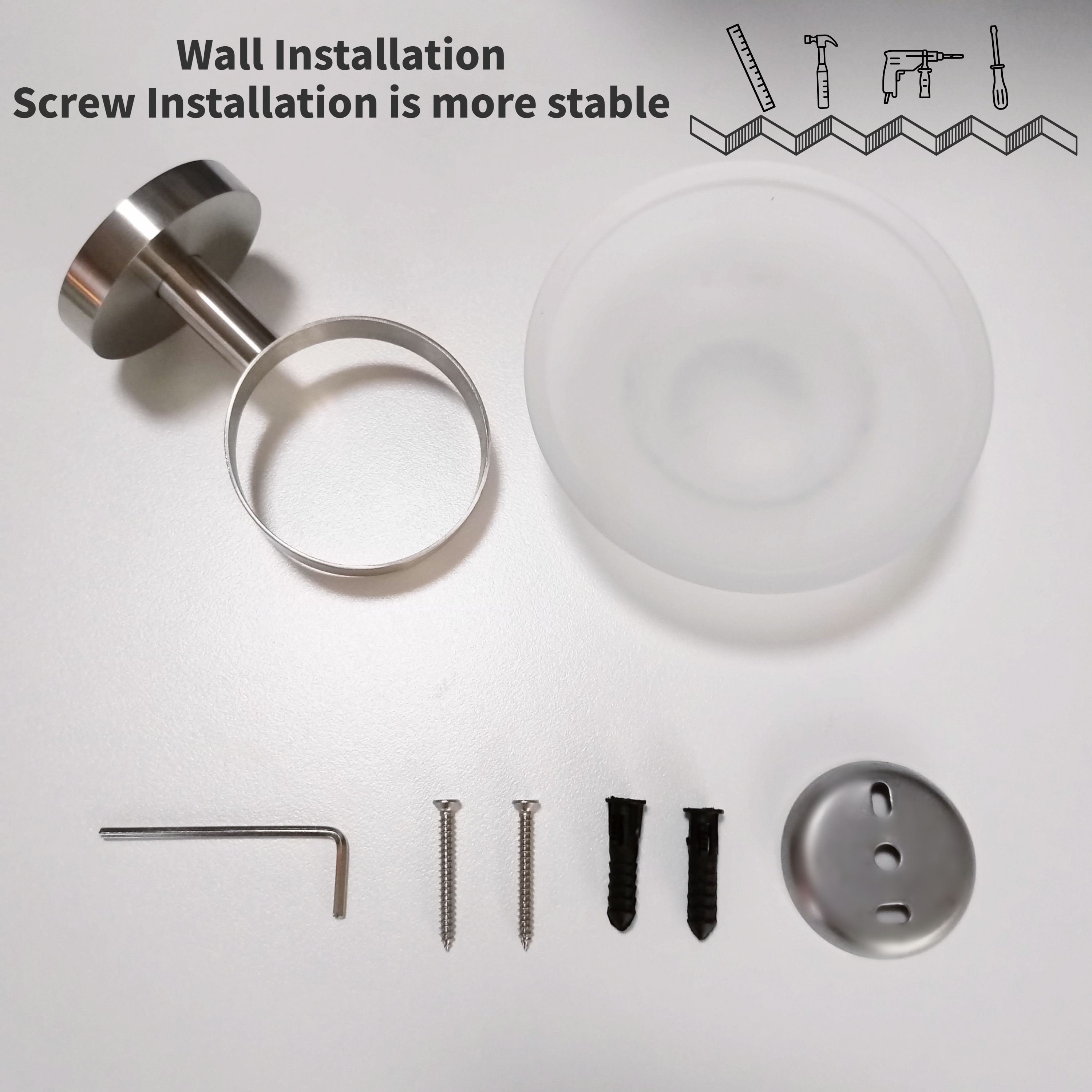 Bathroom Glass Soap Holder Hotel Wall Mounted Soap Bracket Polished