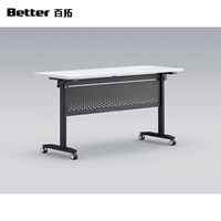 Bureau d'ordinateur pliable moderne en métal épaissi pour conférences et formations, idéal pour l'école, le bureau à domicile et l'hôtel