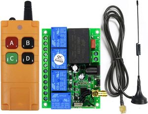 Dc 12V-36V không dây điều khiển từ xa chuyển đổi nhận 4 kênh RF 200m dài khoảng cách 3m hút Antenna công nghệ mới - Product Image 1