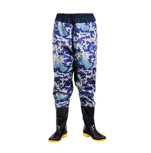 Mens PVC Nylon Mưa Thở Hip Wader Phù Hợp Với Khởi Động Câu Cá Eo Waders