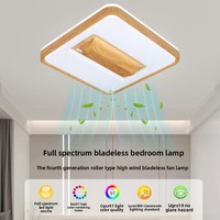 Ventilador de Techo LED sin Aspas con Motor DC, 6 Velocidades, Control Remoto, Funcionamiento Silencioso para Dormitorio, Sala de Estar, Restaurante