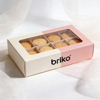 Scatola Vuota per Dolci da Matrimonio, Confezione Alimentare Personalizzata con Finestra, Scatola di Carta per Pasticcini, Macaron, Ciambelle, Biscotti con Divisorio