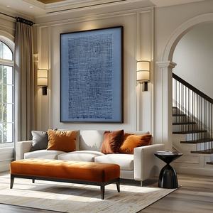 Peinture à l'huile abstraite minimaliste peinte à la main sur toile, décoration murale pour spa, hôtel, salle de méditation - Product Image 6