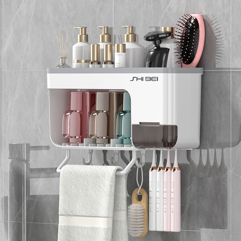 white Toothbrush holder of three presents mouthwash cup * 3