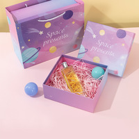 Boîte d'emballage personnalisée, boîte cadeau rigide, ciel étoilé coloré avec logo pour cosmétiques, mariage, anniversaire, souvenir