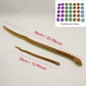 Serpent d'arbre 3D imprimé réaliste avec articulations mobiles SDL48 – Jouet reptile articulé flexible pour farces, blagues et simulation d'animal de compagnie - Product Image 2