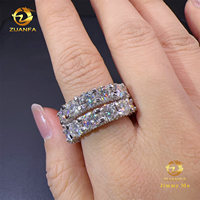 Bague d'éternité en argent sterling 925 avec certificats GRA, sertie de moissanite 5 mm, pour mariée, vente en gros