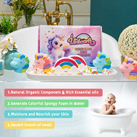 Ensembles de Cadeaux de Bain Licorne Biologique Drôle Vente en Gros Bien avec Bombes de Bain Spa et Jouets à L'intérieur