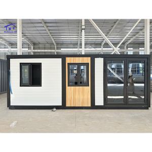 บ้านคอนเทนเนอร์สำเร็จรูปพับได้ ขยายได้ หรูหรา พร้อมผนังกระจก สำหรับร้านกาแฟ - Product Image 5