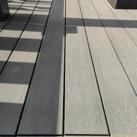 Planches de terrasse en aluminium décoratives extérieures à grain de bois, en alliage d'aluminium contemporain personnalisé, pour l'utilisation dans les jardins et parcs