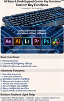 Clavier mécanique à une main CM45 pour le gaming avec bouton de programmation macro, design personnalisé pour gaucher, matériau PVC