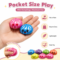 Nouveauté Cadeau : Jouet Squishy Réaliste en Forme de Bao Bun, Jouet Anti-Stress en PU à Rebond Lent, Six Couleurs avec Boîte de Présentation