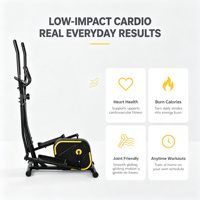 Dispositivo de Entrenamiento Cardiovascular para el Hogar, Ajustable a Varios Niveles, Quema Grasa, Pérdida de Peso, Bicicleta Elíptica de Fitness