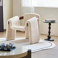 Fauteuil individuel vintage de style nordique moderne du milieu du siècle, contemporain, en bois, avec accoudoirs, pour salon, chambre et villa