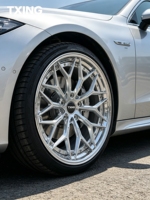 Nouvelles jantes de voiture en aluminium forgé poli à deux pièces, profondément concaves, pour Audi BMW Benz Porsche Dodge Ford Ferrari 17 18 19 20 21 pouces