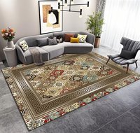 Tapis modernes grand format à impression 3D géométrique, tapis antidérapants imprimés en gros, tapis de salon en velours cristal