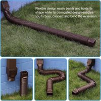 Extensions flexibles pour gouttières et descentes de pluie, prolongateur de gouttière, connecteur de gouttière, drainage des eaux pluviales