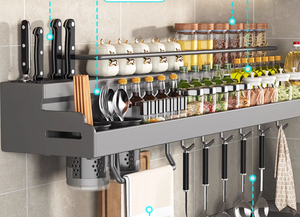 Rak piring STAINLESS STEEL multifungsi, rak dapur keranjang ganda lapisan ganda - Product Image 2