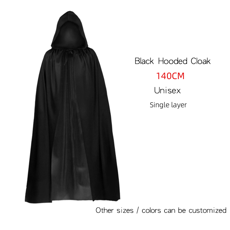 140cm  hooded black