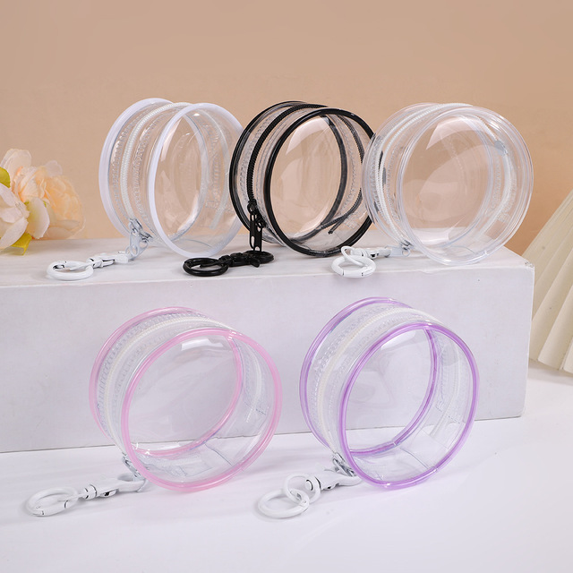 Factory Custom Wholesale Fashion PVC Waterproof Dustproof Display Pouch Bag for Plush Dolls Keychains Clear Storage Zipper Case