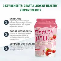 Beauty Glow Milk Instant Powder Collagen Skin Whitening Tea Glutathiones COQ 10 Astaxanthin Gluta Glow Milk Drink