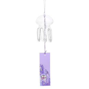 Campana de Viento Colgante de Cristal Transparente Estilo Europeo con Diseño de Medusa y Colores Pintados para Decoración de Jardín y Patio - Product Image 5
